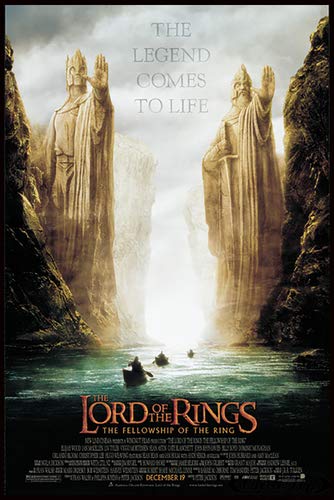 Herr der Ringe Poster 61 x 91,5 cm (93x62 cm) gerahmt in: Rahmen schwarz