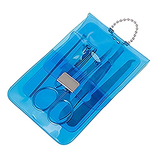 Zehennagelknipser 5 stücke Nagelpflege Clipper Cutter Maniküre Kit Pediküre Nägel Kunst Reise Geschenkset Nagelknipser-Set (Color : Blauw)