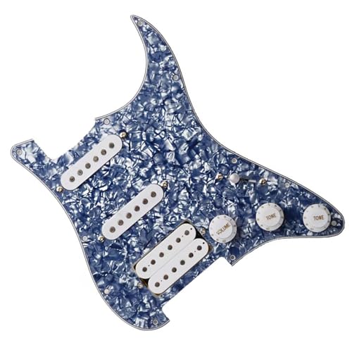 Standard-Pickguard-Tonabnehmer 11 Löcher SSH geladene vorverdrahtete E-Gitarren-Schlagbrett-Tonabnehmer-Gitarre-Ersatzteile (Color : L)