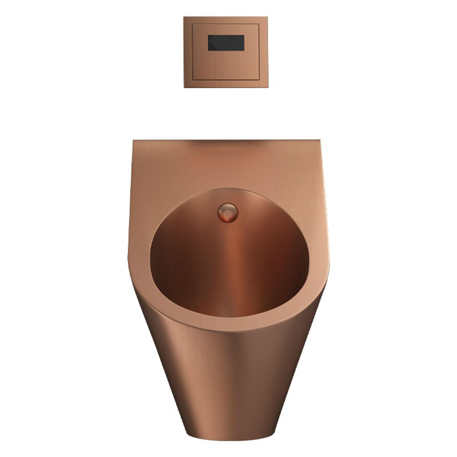 lwjunmm An der Wand montiertes Sensorurinal, Urinalwannen für Männer mit Sensorspülung, Familientoilette aus Edelstahl 304,RoseGold