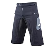 O'NEAL | Kurze Fahrrad-Hose | MTB Mountainbike DH Downhill FR Freeride | Strapazierfähiges Mesh-Material, Stretcheinsätze | Element FR Shorts Hybrid V.22 | Erwachsene | Schwarz Grau | Größe 36/52