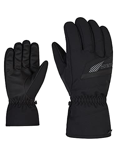 Ziener Herren Gordan Ski-Handschuhe/Wintersport | wasserdicht, atmungsaktiv, black/graphite, 9