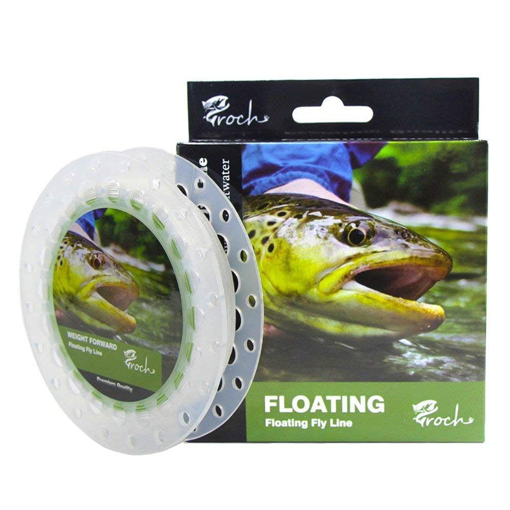 Croch Weight Forward Fly Fishing Line WF 3F 4F 5F 6F 7F 8F 100ft (Sky Blue) + Backing Line + 9ft Leader