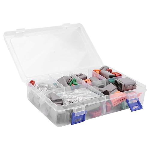 Seprendi Elektrischer Draht-Verbindungsstecker, 8 Sets 2 3 4 6 8 12 Pin für Deutsch DT Connector Sortiment Kit