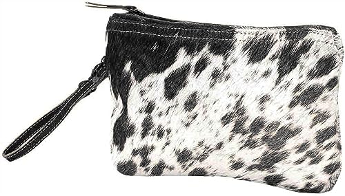 Myra Bag Damen Hair-On Hide Small Pouch Wristlet One Size, Schwarz