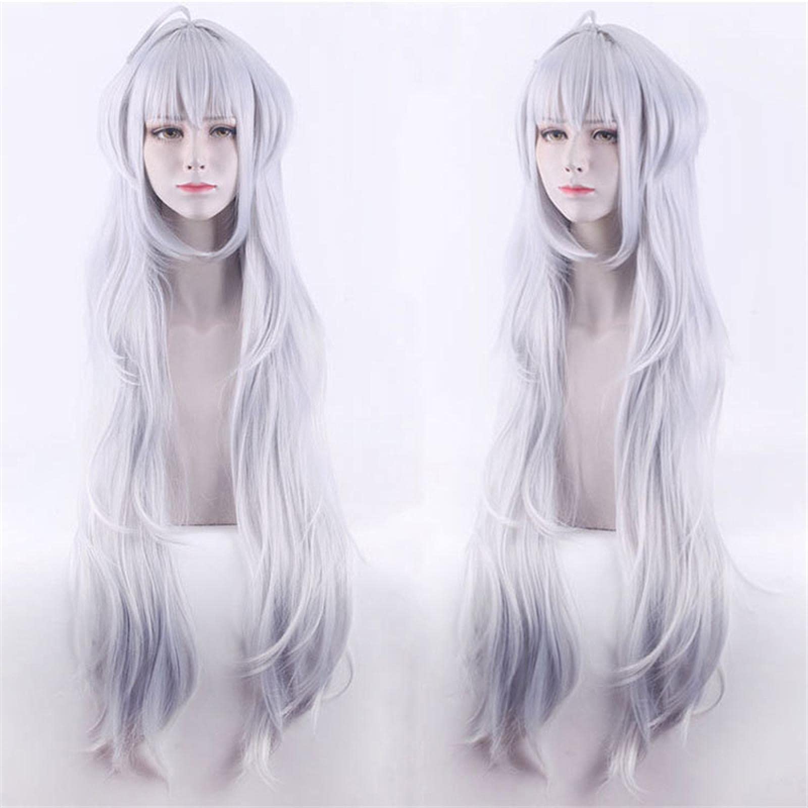 Anime cosplay perücke Anime Game Fate/Grand Order Apokrypha Fo. Merlin Mädchen Perücke Licht Silber Haar Cosplay Perücke Rollen Spiel Halloween Haar Synthese 100 cm