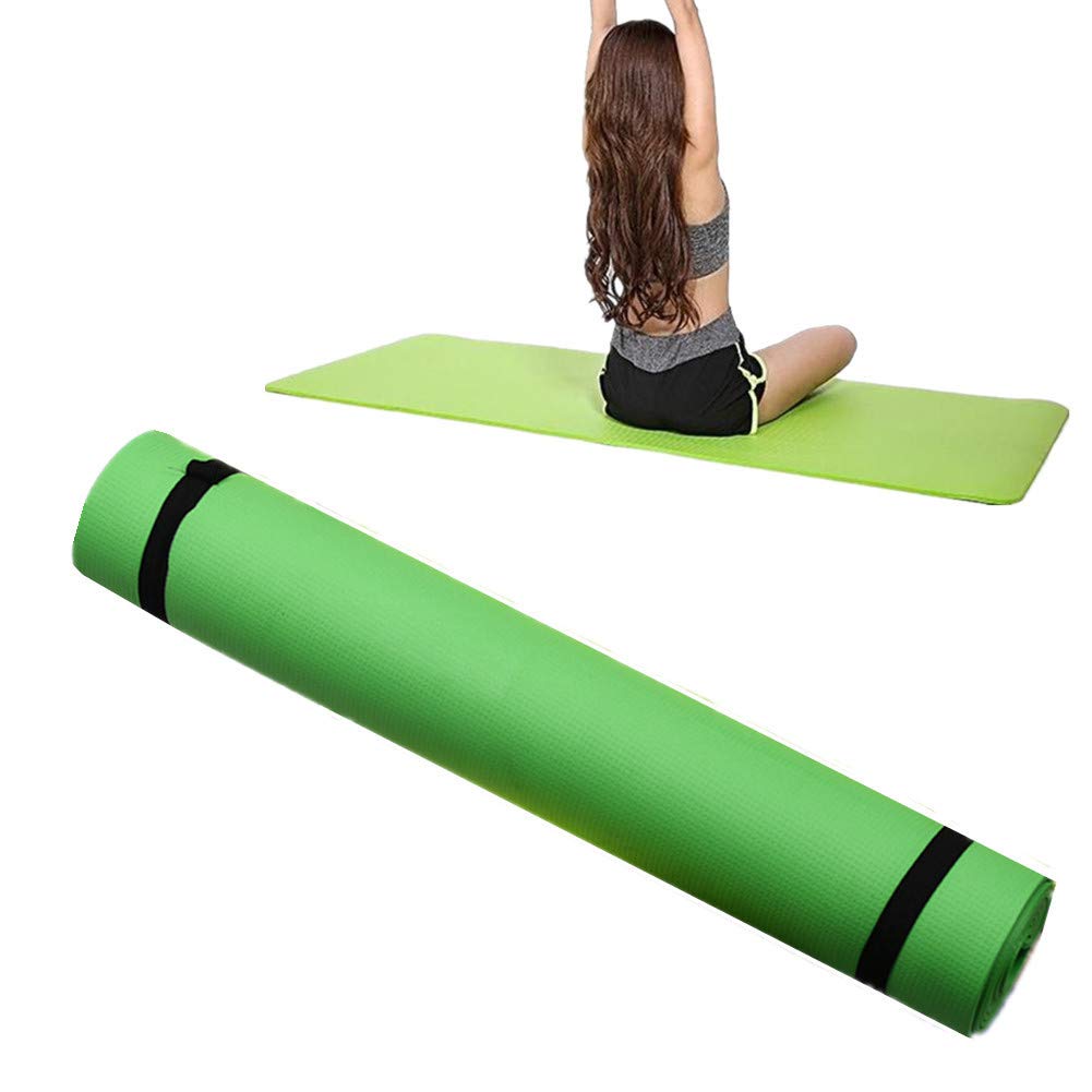 Fitnessmatte Exercise Mat Übungsmatte dick Trainingsmatten für das Heim-Fitnessstudio Trainingsmatten Trainingsmat Yoga Mat Dick darkgreen,0.4cm