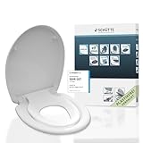 SCHÜTTE WC Sitz FAMILY WHITE Duroplast, Toilettensitz mit Absenkautomatik und Schnellverschluss, Klobrille mit abnehmbarem Kindersitz, maximale Belastung Weiß