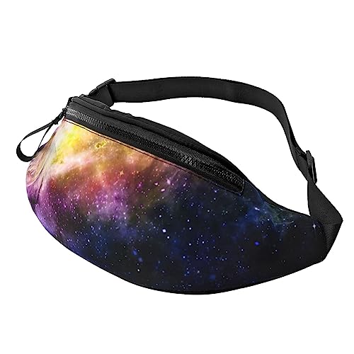 HSJFS Sporttasche mit Aufdruck "Eiffelturm und Fahrrad", lässige Brusttasche, Galaxie im Universum, Einheitsgröße