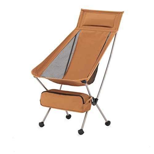 QYZUJIKL Tragbarer Campingstuhl für den Außenbereich, zusammenklappbarer Moon Chair, leichte Angel-/Garten-/Grillstühle, erweiterter Wandersitz für den Garten, ultraleichter Outdoor-Stuhl