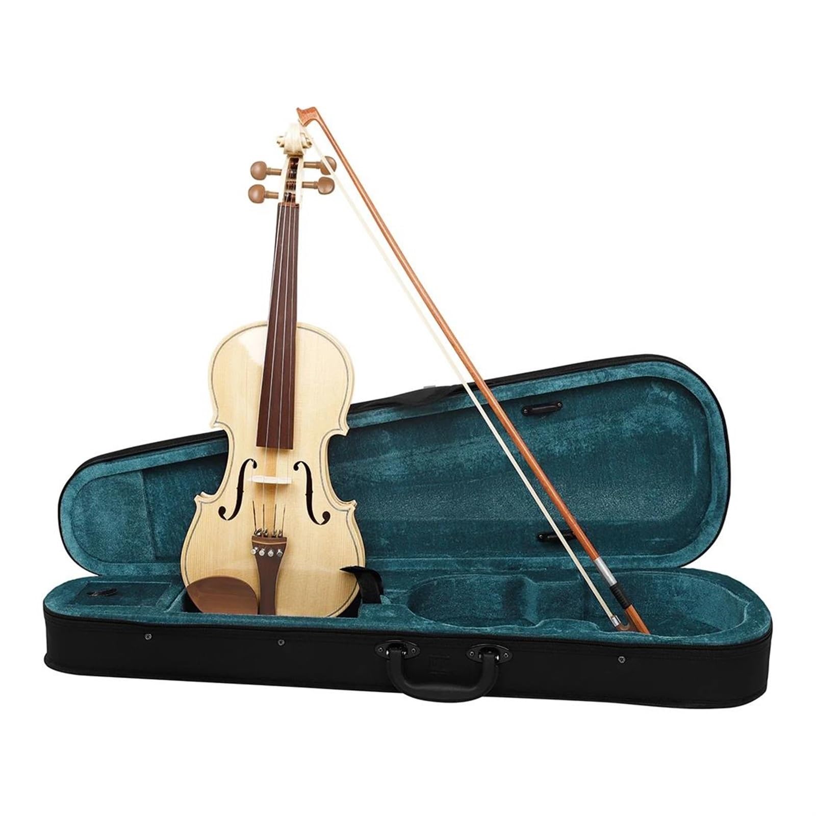 Geige 4/4 Violine Ahorn Tiger Streifen Violine Set mit Fall Bogen Violine für Anfänger Profis Saiteninstrument