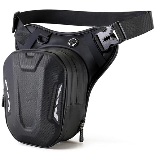 Motorbike Rear Rocker Bag Motorrad Tasche Motorrad Drop Bein Seite Fanny Pack Hard Shell Outdoor Casual Taille Tasche Motorrad Hüfte Bum Pack Taschen Für Männer Motorcycle Side Bag