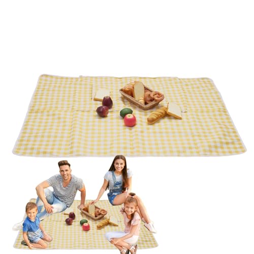 Opilroyn Picknickdecke – Picknick-Camping-Matte, Decke, tragbare Decken, sanddichte Strand-Campingmatte für Park, Gras, Camping