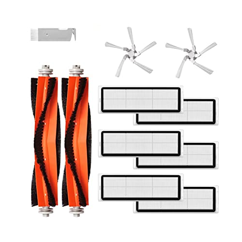 Yessetry Hauptbürste Seitenbürste HEPA Filter für Bot W10 Kehrroboter Staubsauger Zubehör