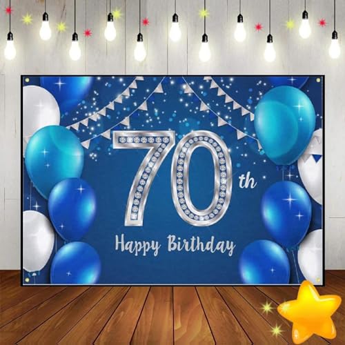 Alles Gute zum 70. Geburtstag Party Banner Fotografie Hintergrund 70 Jahre alt Geburtstag Dekorationen liefert Hintergrund Banner Foto 240X180cm