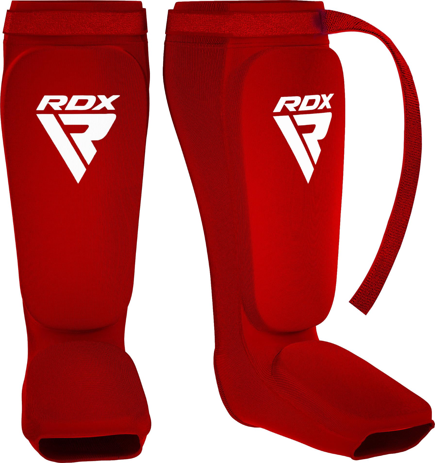 RDX Schienbeinschoner Kickboxen, Schienbeinschützer Thaiboxen Kampfsport Muay Thai MMA Spannschützer, Schienbeinschutz Polster Shin Guard Sparring, Herren Damen Fußschutz Kick Boxing Ausrüstung