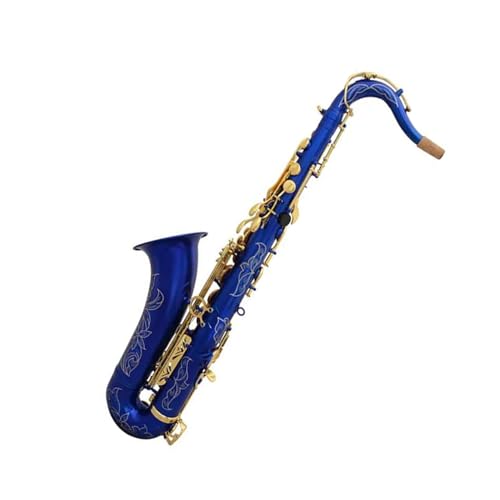 Professionelle Musikinstrumente Tenorsaxophon Blue Gold Key Lack Saxophon Mundstück Und Koffer Anfänger saxophon