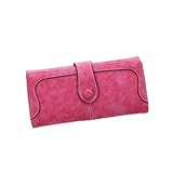 VSULZVNU Damen-Clutch-Ledergeldbörse mit langem Reißverschluss, Geldbeutel, Geldkartenhalter (Farbe: B, Größe: 19,5 x 10 x 3 cm), B, 19.5*10*3cm