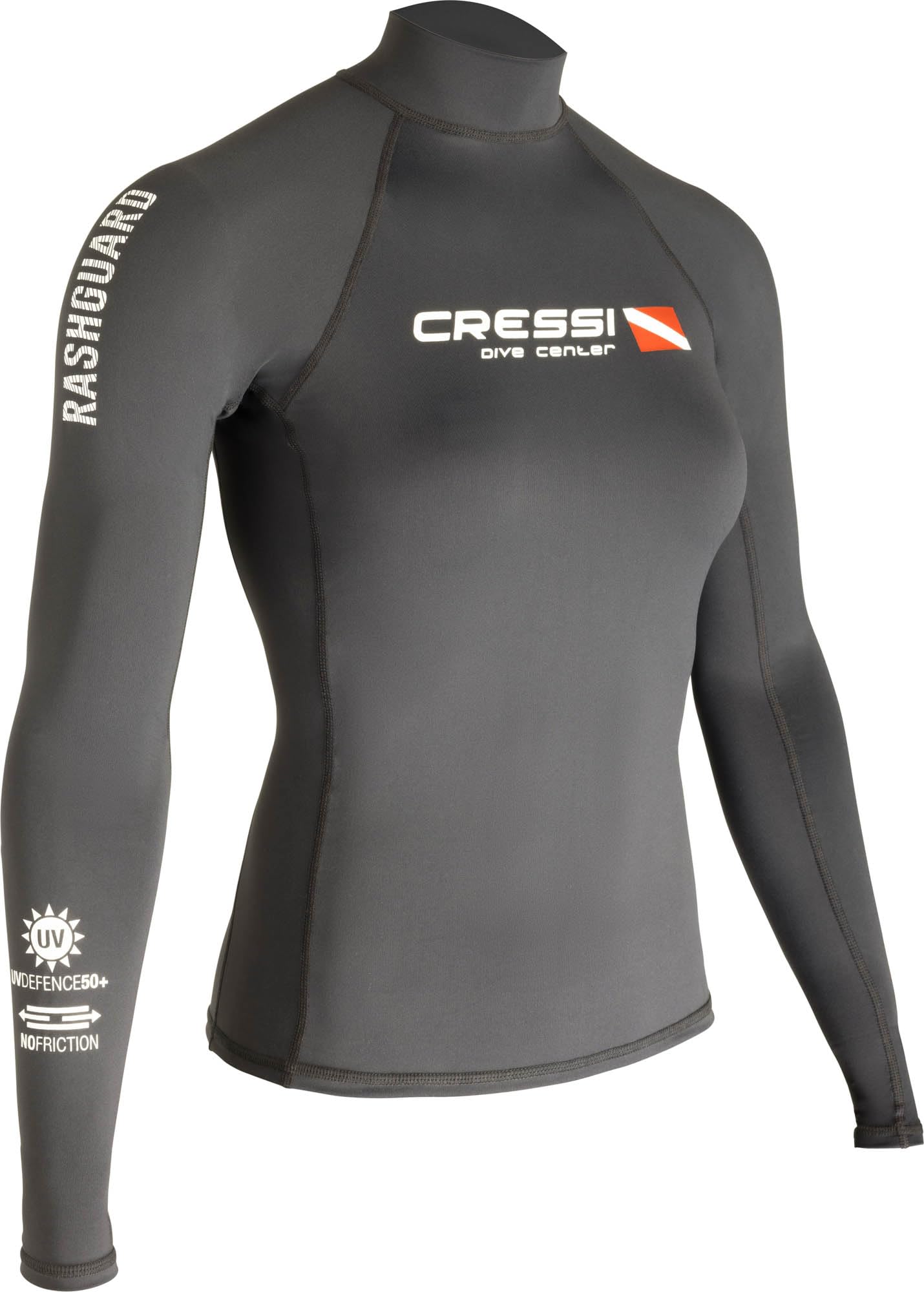 Cressi Dive Center Lady Rash Guard - Protective Langarm Schwarz Rash Guard für SUP und Wassersport, XS/1 (36), Damen