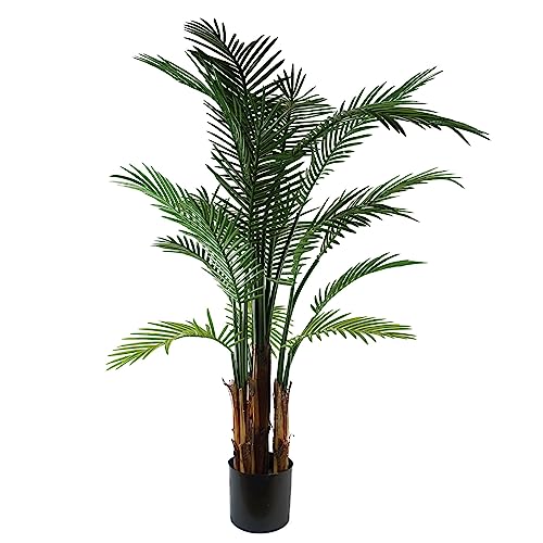 Leaf Design UK Künstliche Yukka Tropische Zimmerpflanze, 125 cm UV-Raphis Palme