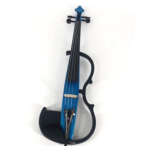 Standard Violine Professionelle Elektronische Violine Aus Massivholz Mit Anschlusskabel Und Kopfhörern Blau