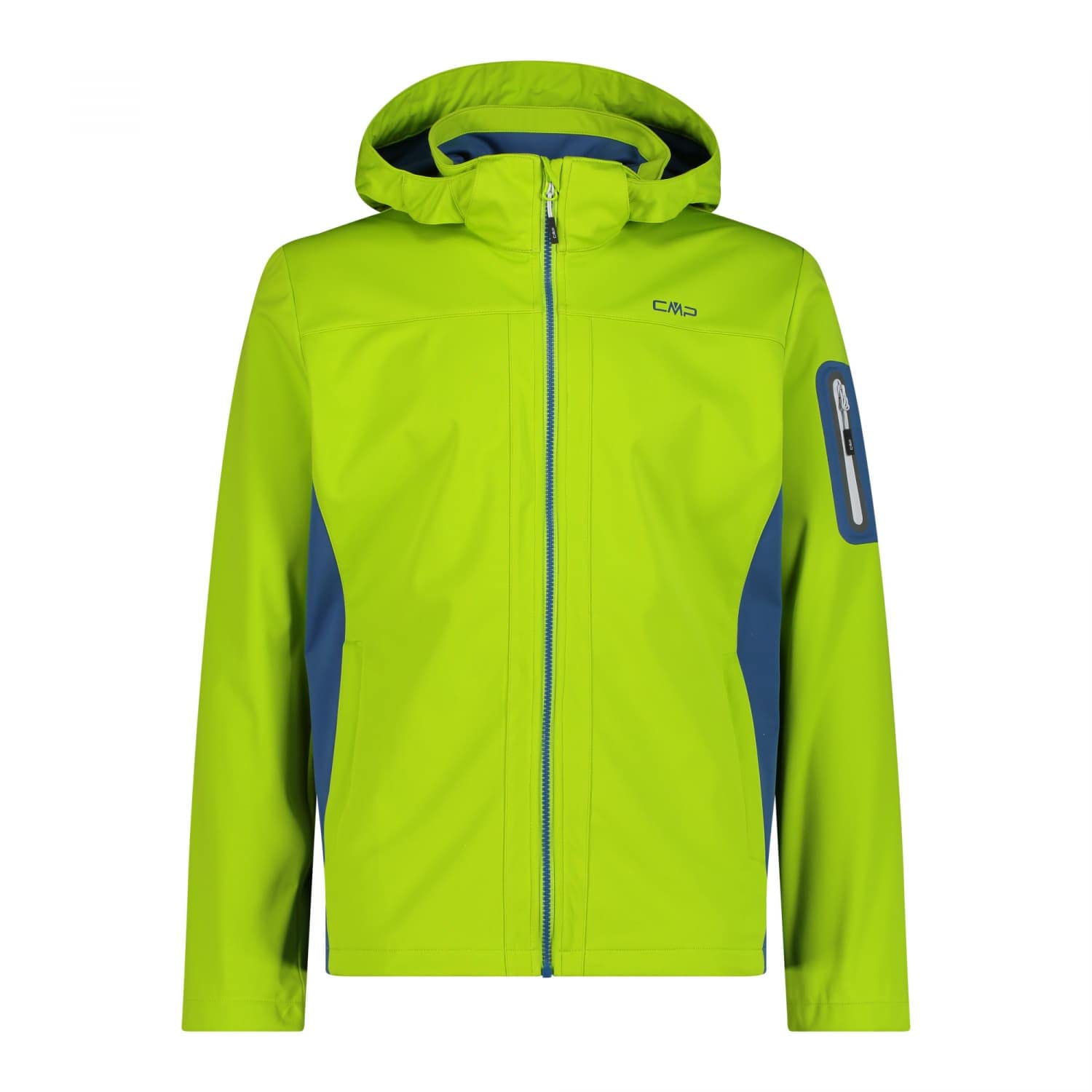 CMP Herren Light Softshelljacke mit Abnehmbarer Kapuze Limegreen-Dusty Blue - 48