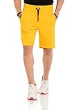 Cipo & Baxx Herren Shorts Kurze Hose Sweat-Pants Bermuda Capri Freizeithose CK271 Gelb L