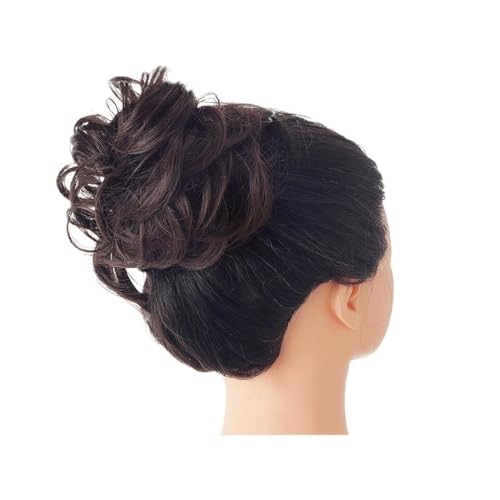 Haarteil Synthetischer unordentlicher Haarknoten, Chignon, Haargummis, gefälschtes Haarband, Zopf, elastischer Haarteilschwanz for Frauen, synthetischer Wickel, lockiger Pferdeschwanz Haarverlängerung