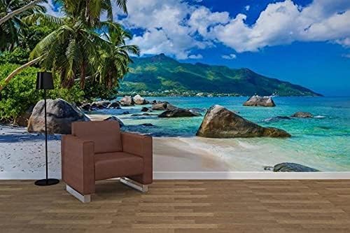 XLMING Tropischer Strand 3D Tapeten Home Esszimmer Sofa Schlafzimmer Wohnzimmer TV Hintergrund-200cm×140cm