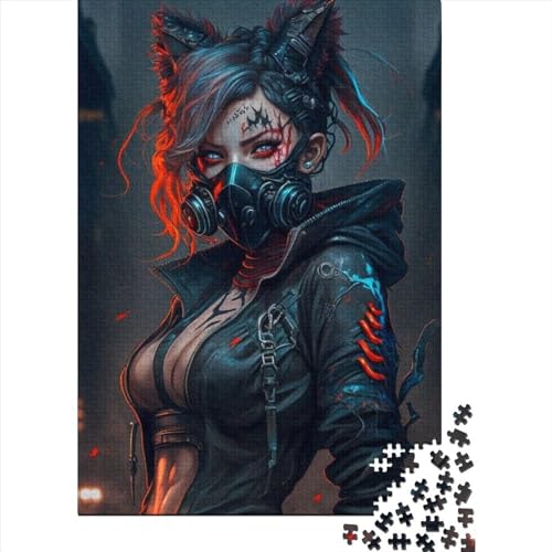 Puzzle für Erwachsene „Dark Goddess“, 500-teiliges Puzzle, geeignet für Erwachsene und Jugendliche ab 12 Jahren, Holzbrettpuzzle, tolles Geschenk für Erwachsene, Größe: 52 x 38 cm