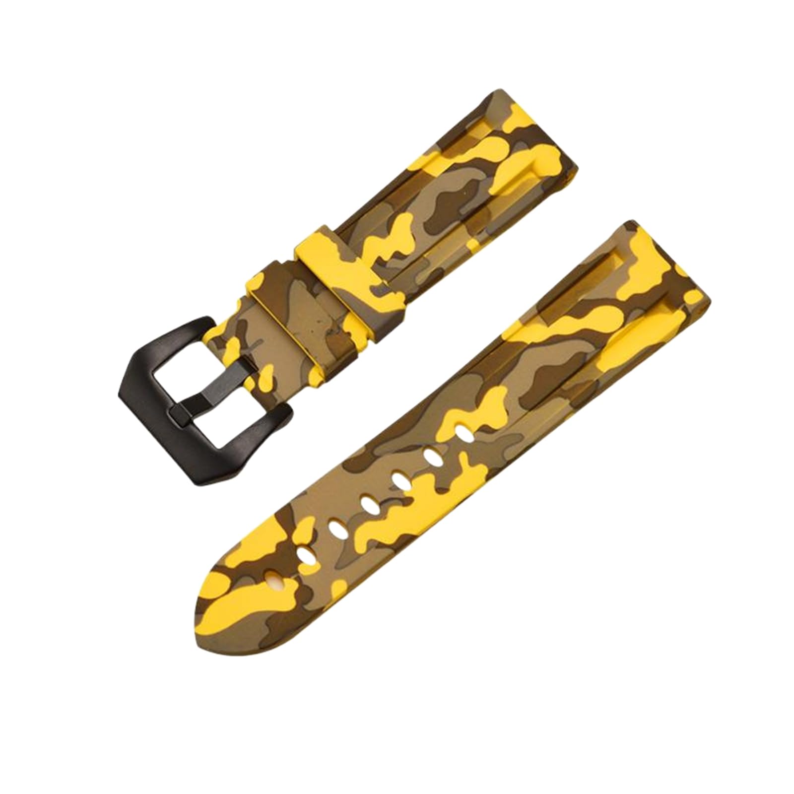 SpaRcz Uhrenarmband, Camouflage-Gummi-Uhrenarmband mit Nadelschließe, 20-26mm, Farbe 10, 20mm