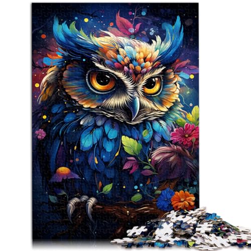 Spielzeug-Puzzle, Malen, Farbe, Tier, Eule, Puzzle für Erwachsene, 1000 Teile, Holzpuzzle als Geschenk für die ganze Familie, 1000 Teile (50 x 75 cm)