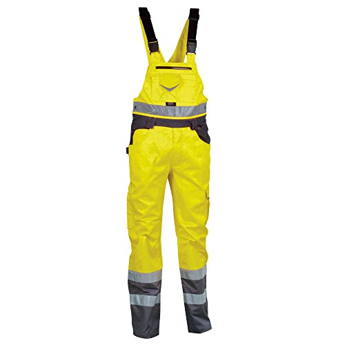 Cofra S.r.l. 40-00V02000-54 Cofra Warnschutzm Latzhose BRIGHT V020-00 Gr. 54, YELLOW FLUO/ANTRAC