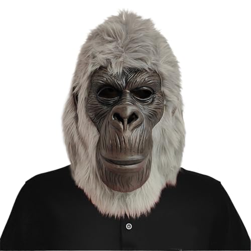 SANRLO Monkey Coslay Halloween Dress Up Full Head Latex For Women Man Halloween Party Carnivals Cosplay Party