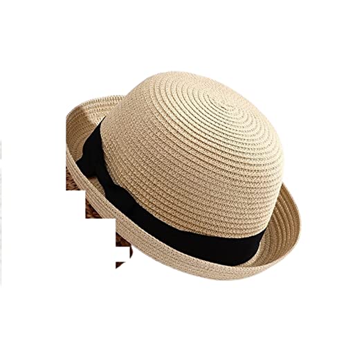 YIHANSS Sonnenhut Strandhut Sommer Schleife Strohhut UV-Schutz Strand Sonne Bucket Hat Damen Tweed Strohhut Strohhut Hüte