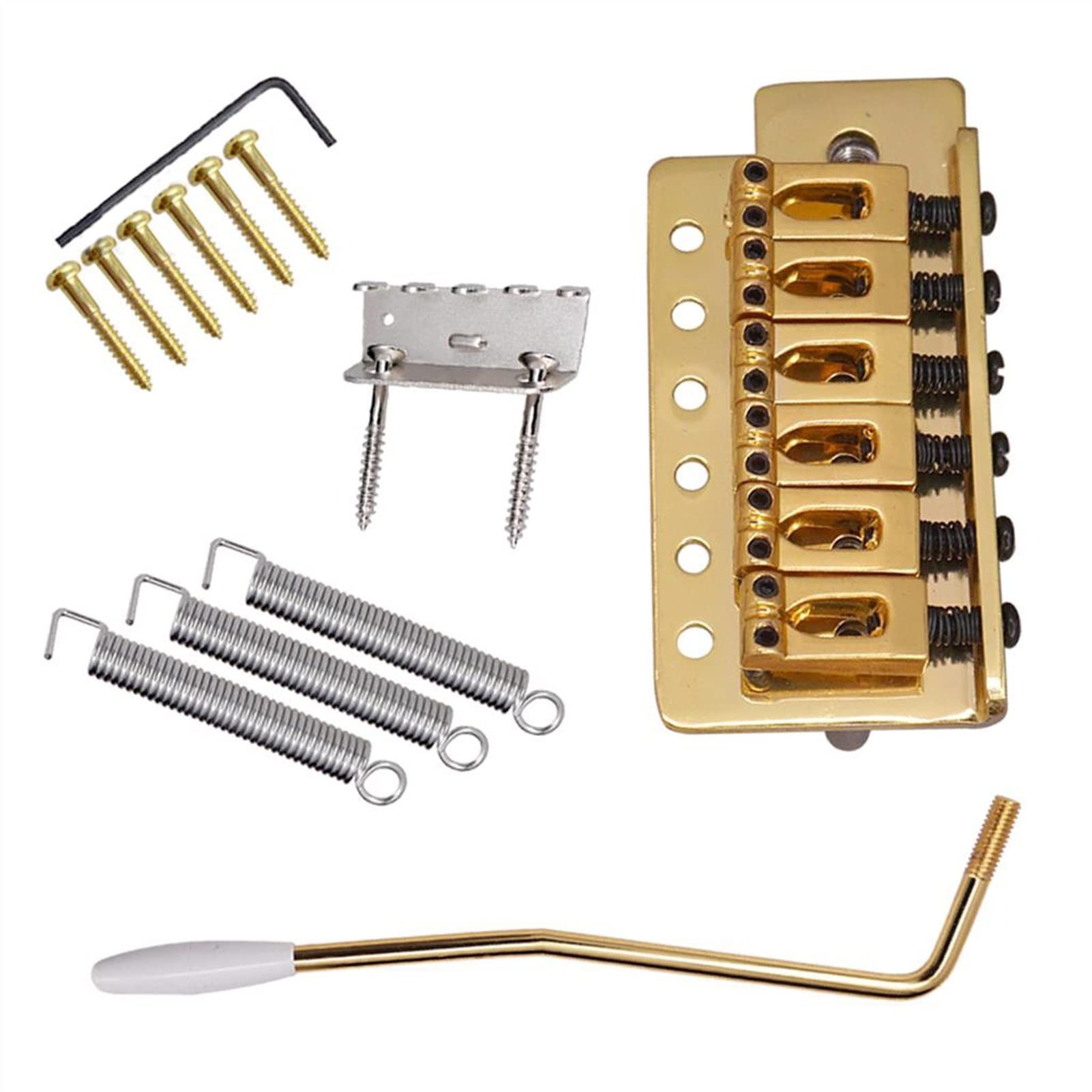 6 String-Flachsattel-Tremolo-Bridge-System Für E-Gitarre Tune-o-matic Steg