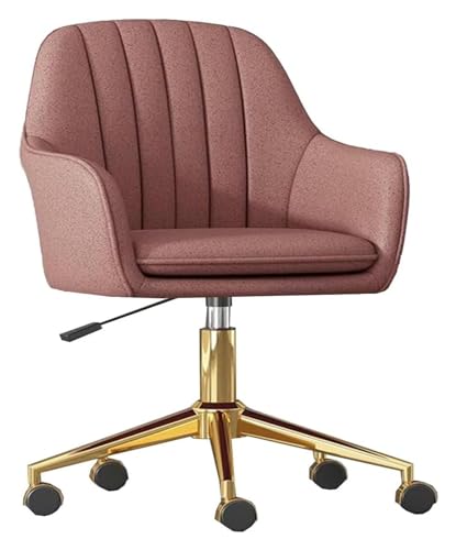 Stuhl Bürostuhl mit goldener Basis Computerstuhl Ergonomischer Arbeitsstuhl mit Armlehnen Drehbarer Rollstuhl Schminkstuhl Gaming-Stuhl für Mädchenbüro Schreibtisch Schlafzimmer//Blau/Größe (/Rosa A