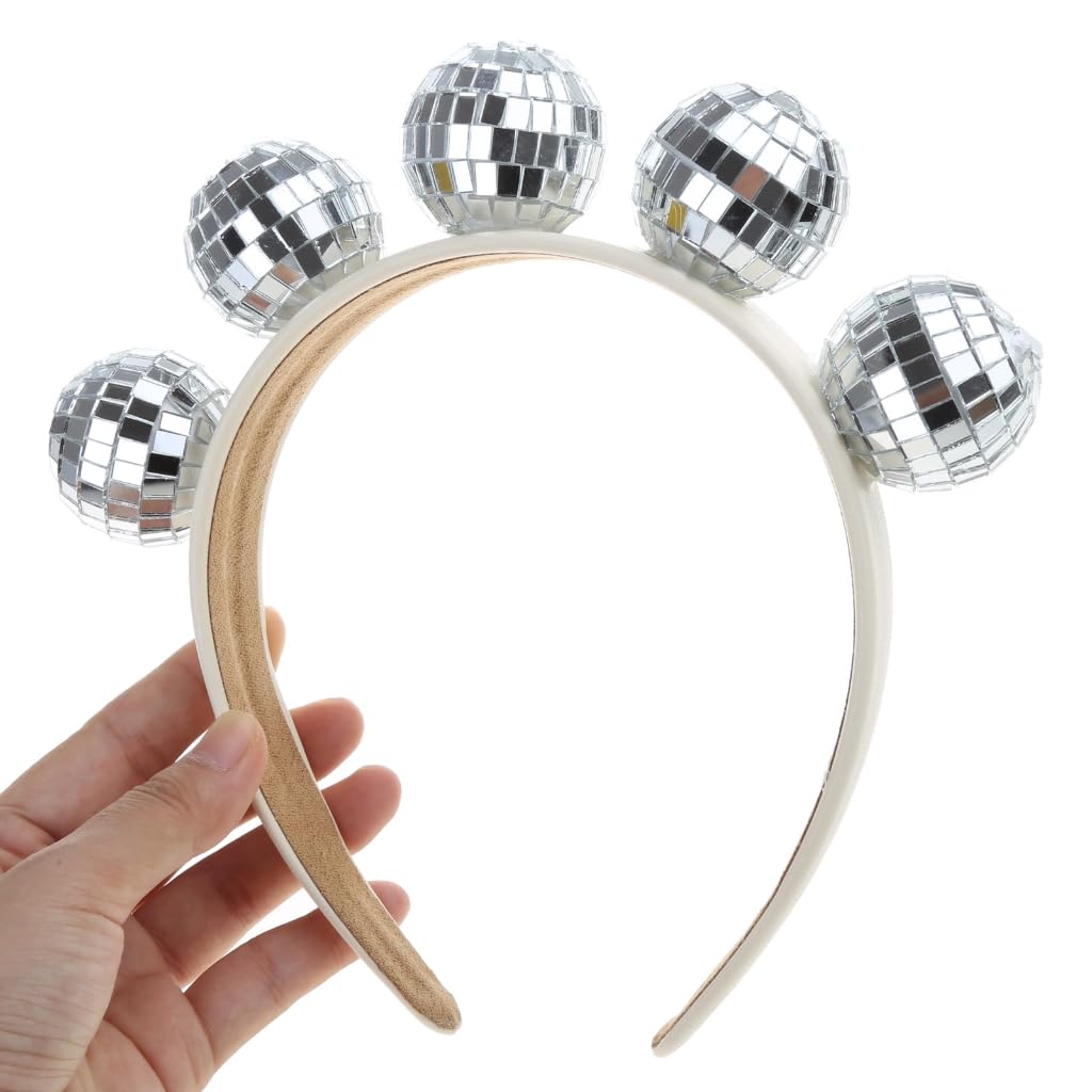 Bottone Disco-Ball Party Stirnband Neuheit Karneval Hairhoop Kopfschmuck für Frauen Mädchen Brautdusche Festival Zubehör