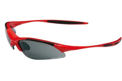 0 Massi Wind - Fahrradbrille Unisex, Farbe rot