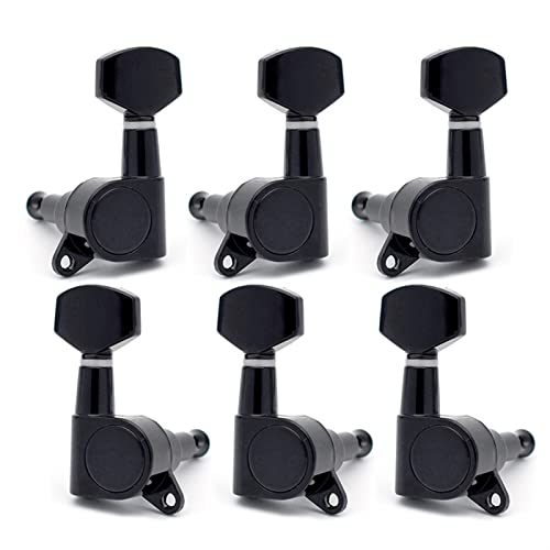 ALFAAL 6R 6L 3R3L. Gitarren-Tuning-Pegs-Tuner-Maschinenköpfe Für Akustische E-Gitarre Schwarz (Color : 3R3L)