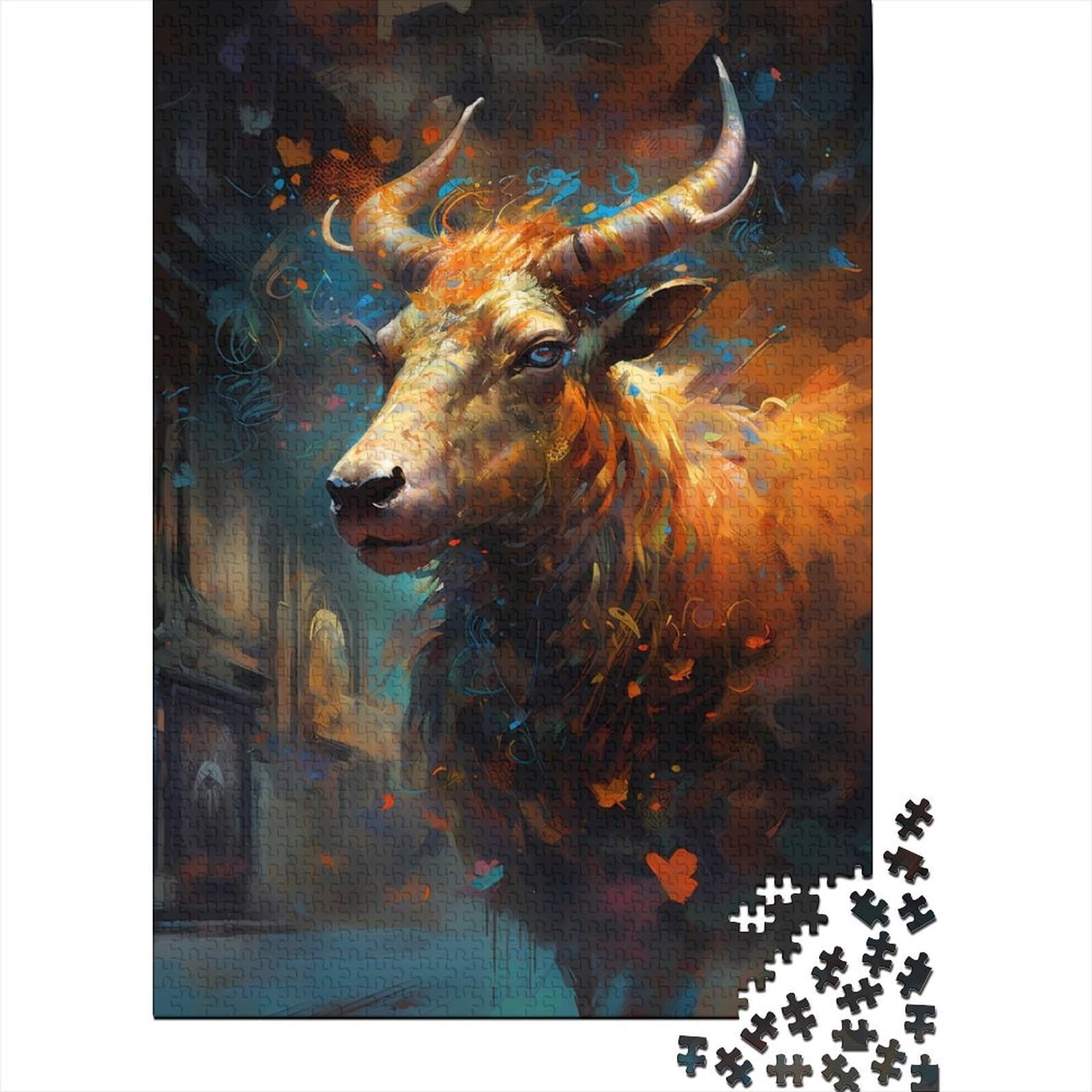 Cow Cherished Jigsaws Puzzles 500 Teile Puzzles für Erwachsene und Teenager Holzpuzzles für Erwachsene und Teenager Genießen Sie Spiele für Erwachsene (20,47 x 14,96 Zoll)