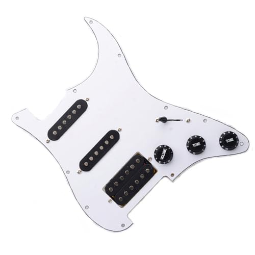 Standard-Pickguard-Tonabnehmer SSH E-Gitarren-Schlagbrett, vordere Abdeckung, Schaltungsbaugruppe, Tonabnehmer, exquisites Set (Color : 2)