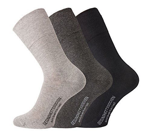 TippTexx24 6 Paar Premium Socken mit antibakterieller Ausstattung (39-42, grau-Töne)