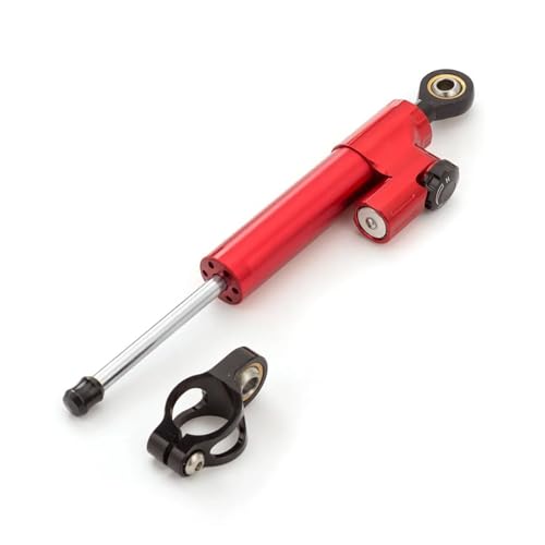 Dämpfer Lenkungsstabilisator Elektrische Roller Stabilisator Aluminium Dämpfer Einstellbare Lenkung Dämpfer Für Kaabo Mantis 10 Zoll CNC-Halterung(RED and Black)