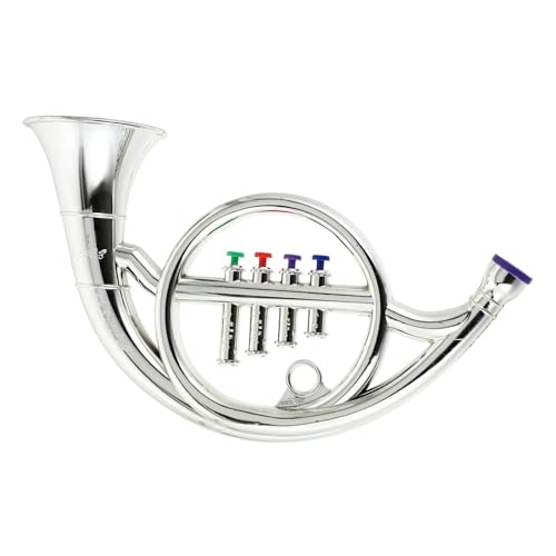 Mini-Musikinstrument-Ornamente Saxophon kreatives einzigartiges Waldhorn niedliches dekoratives Mini klassisches Miniaturmodell tragbares Musikinstrument (Color : Silver)