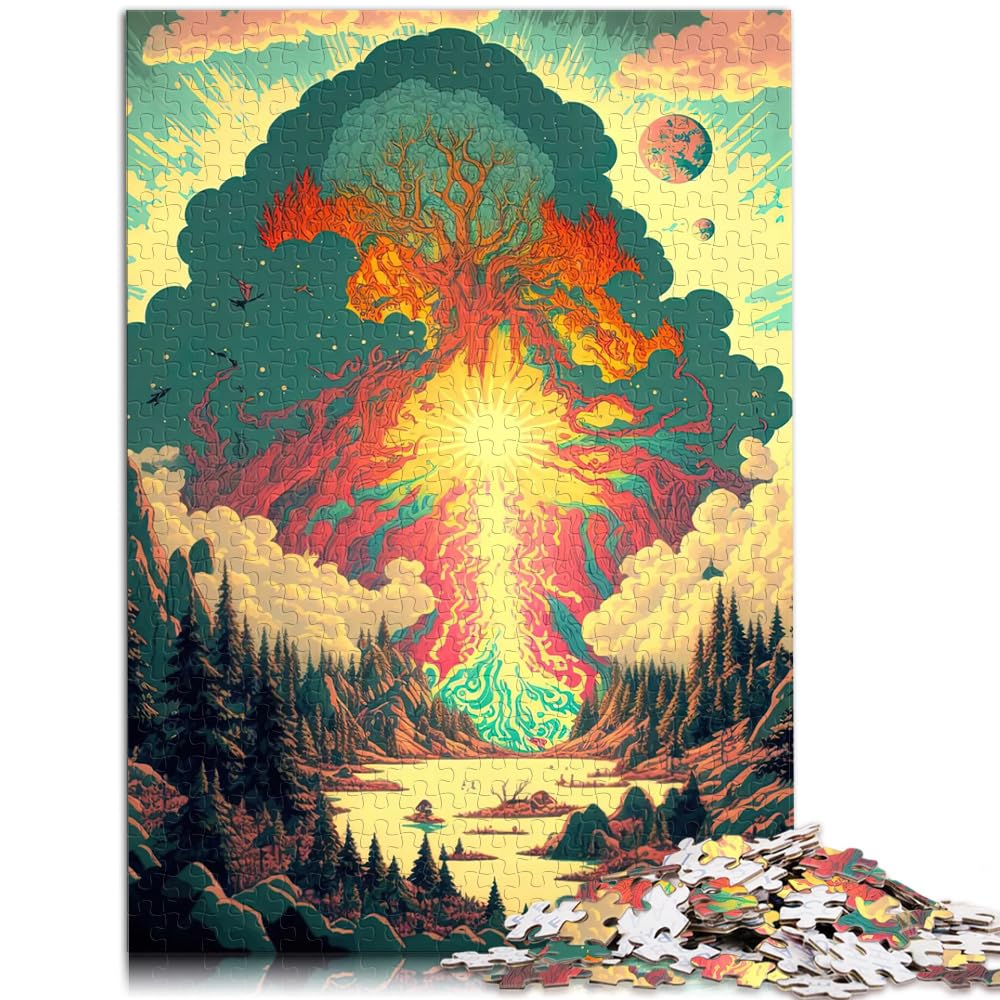 Puzzle | Puzzles mit Psychedelischer Szene, 1000-teiliges Holzpuzzle für Erwachsene, Familienspiel zum Stressabbau, schwieriges Herausforderungspuzzle, 1000 Teile (50 x 75 cm)