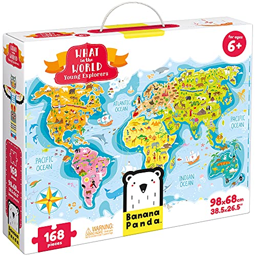 Banana Panda - What in the World Young Explorers - Großes Bodenpuzzle und Lernaktivität für Kinder ab 6 Jahren (Englisch)