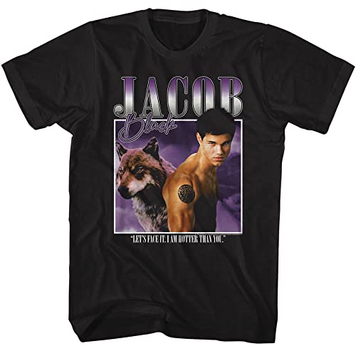 American Classics Twilight Movies Jacob Black Adult Short Sleeve T Shirts Vampire Romance Graphic Tees, Schwarz, L