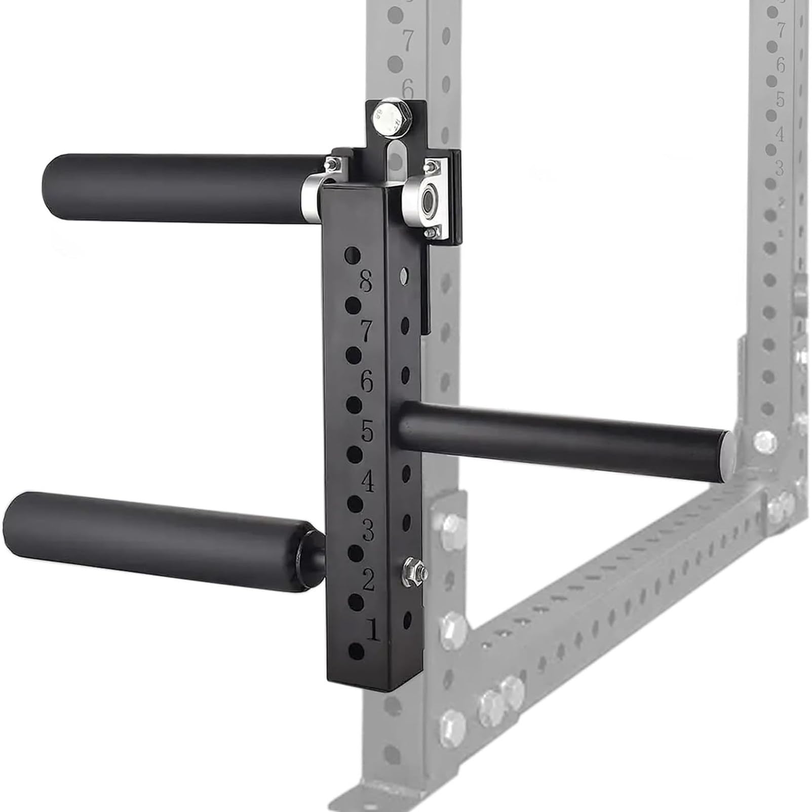 ROGHA Am Power Rack montierte Beinstrecker- und Curl-Maschine für Heimfitnessgeräte, Verstellbarer Beinstrecker-Aufsatz, Beinpresse-Aufsatz,25mmdiameter-16mm