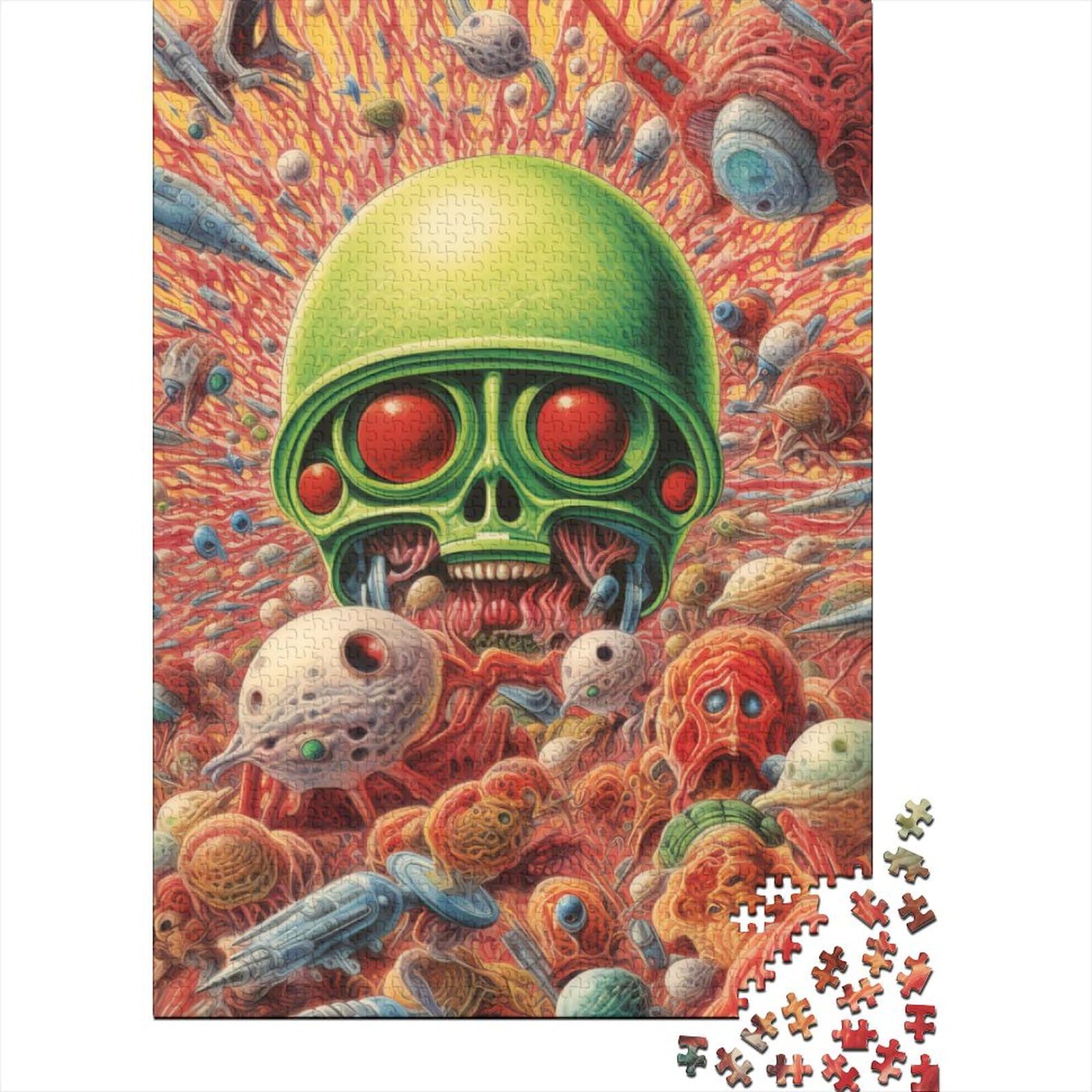 Martian Menagerie Puzzle für Erwachsene, 500 Teile, Puzzle 500 Teile für Erwachsene, schwierige Puzzles, Entspannungspuzzles, Spiele, Denksportaufgaben, 52 x 38 cm